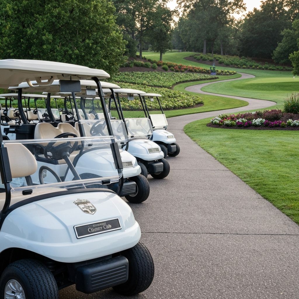 Golf carts at luxury club