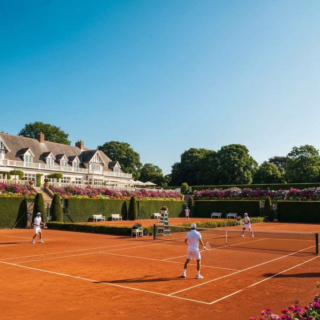 Premium tennis courts at exclusive country club